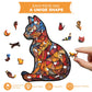 Wooden Stained Glass Puzzles for Adults, Mosaic Cat Jigsaw Puzzle 150 Pieces Art, Colorful Kitten Wood Kitty Puzzle,Unique Animal Shape