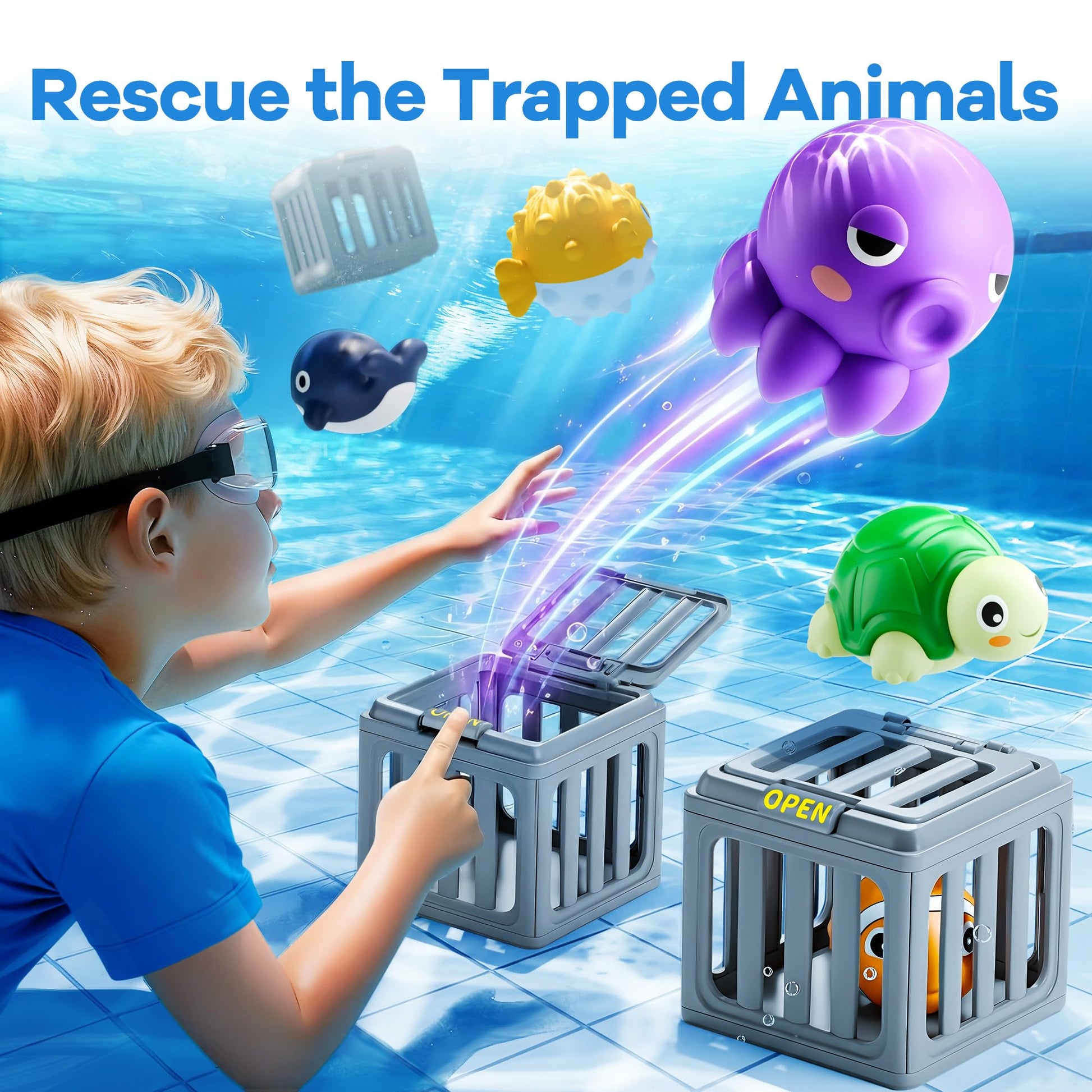 Funscape Kids Pool Diving Toy, Water Swimming Dive Game, Toddler Bath Toys