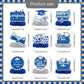 9Pcs 2026 Graduation Decorations Congrats Grad Table Centerpiece Class of 2026 Graduation Table Decorations for Graduation Party Supplies (blue)