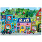 eeBoo Yumi's Village 20 Giant Piece Children's Puzzle, 15" x 11"