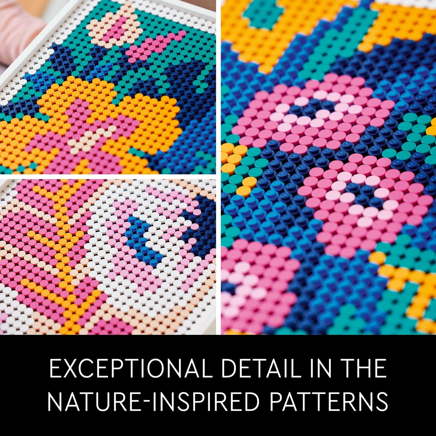 LEGO Art Floral Art 31207, 3in1 Flower Pictures, Wall Art Decoration Building Set, Arts and Crafts Kit, Creative DIY Activity, Beautiful Home Decor,