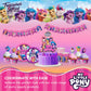 Treasures Gifted Officially Licensed My Little Pony Birthday Party Supplies - Pack of 3 Tablecloth 54in x 108in - My Little Pony Party Decorations