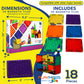 Playmags Magnetic Tiles, 18Pcs Magnetic Building Bricks, Exclusive Magnetic Blocks, Skill Development, Ages 3+ (Small Bricks Tiles)