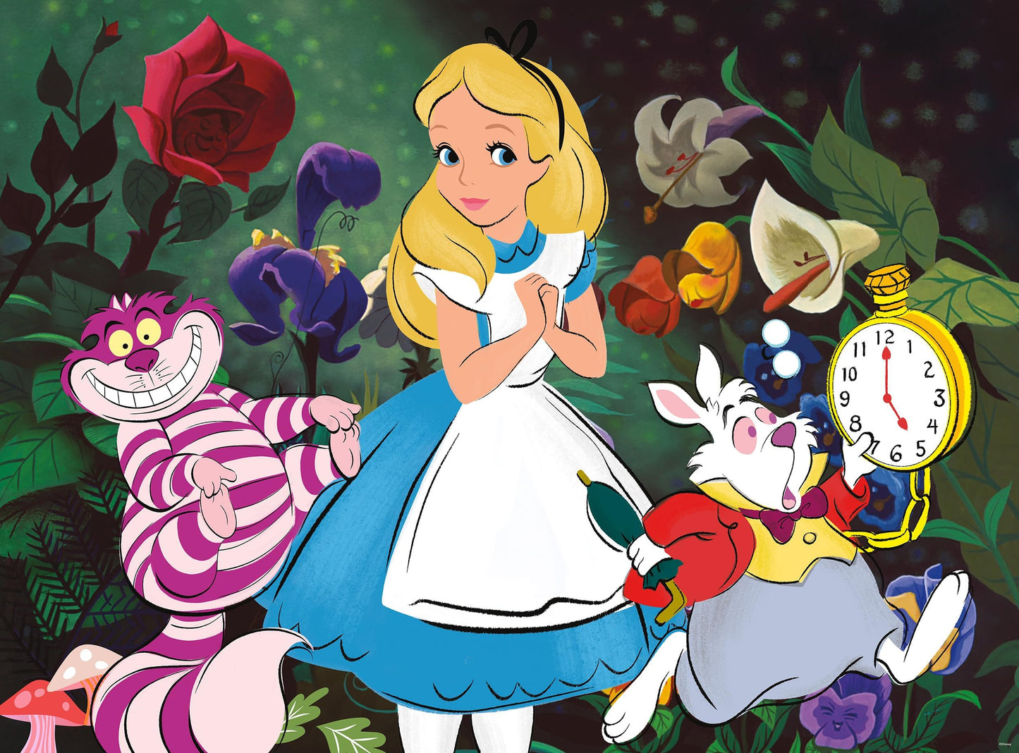 Buffalo Games - Silver Select - Disney - Alice in Wonderland, Alice and Friends - 1000 Piece Jigsaw Puzzle for Adults -Challenging Puzzle Perfect