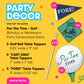 Big Dot of Happiness Par-Tee Time Premium Golf Party Decorations - 15-Piece Birthday & Retirement Centerpiece Set, Table Toppers with Golf Ball, Cart