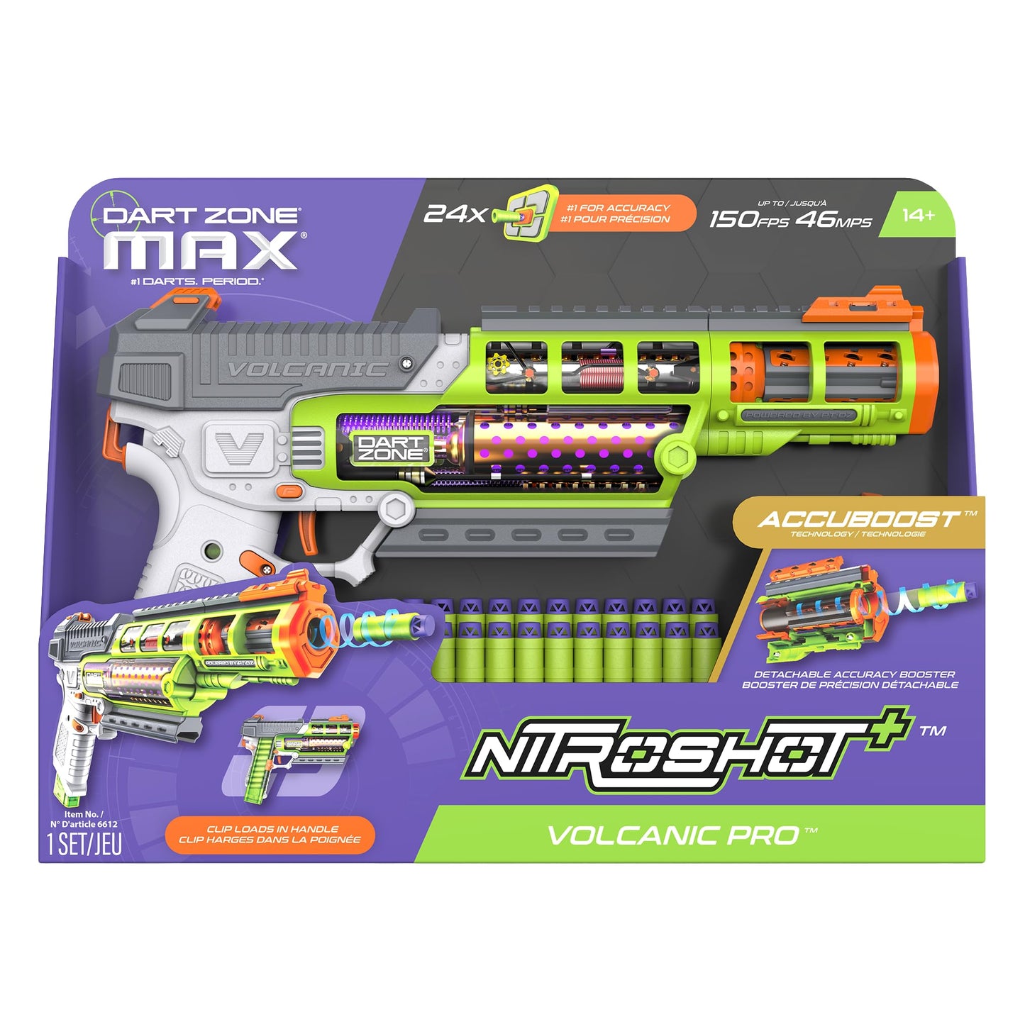 Dart Zone Max Nitroshot+ Volcanic Pro Blaster