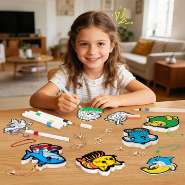 ESENHARBER Magic Puffy Paint Kit, Aqua Brainrot Puffs for Kids, Brain Rot Toys, Mess-Free 3D Art Kit Paint Magic Puff, Aquapuffs for Kids, Brainrot