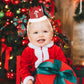 DSAANE Santa 1st Birthday Crown - Christmas Theme Party Decorations, Red Glitter Crown, Little Santa Smash Cake Hat