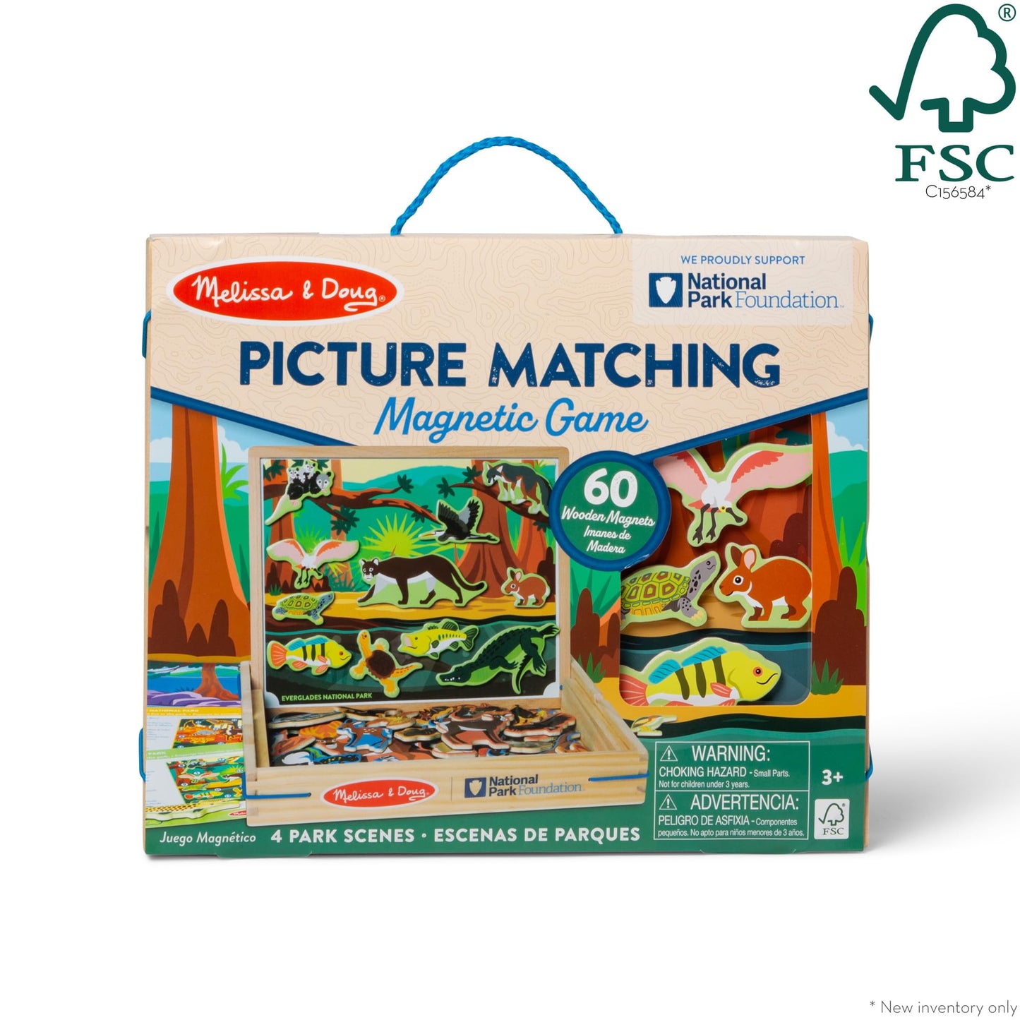 Melissa & Doug National Parks Wooden Picture Matching Magnetic Game Kids Animal Magnets Activity for Boys and Girls Ages 3+ - FSC-Certified Materials