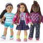 American Girl Truly Me 18-inch Doll School-Day Style Outfit with Cardigan, Tee, and Pair of Sneakers, For Ages 6+