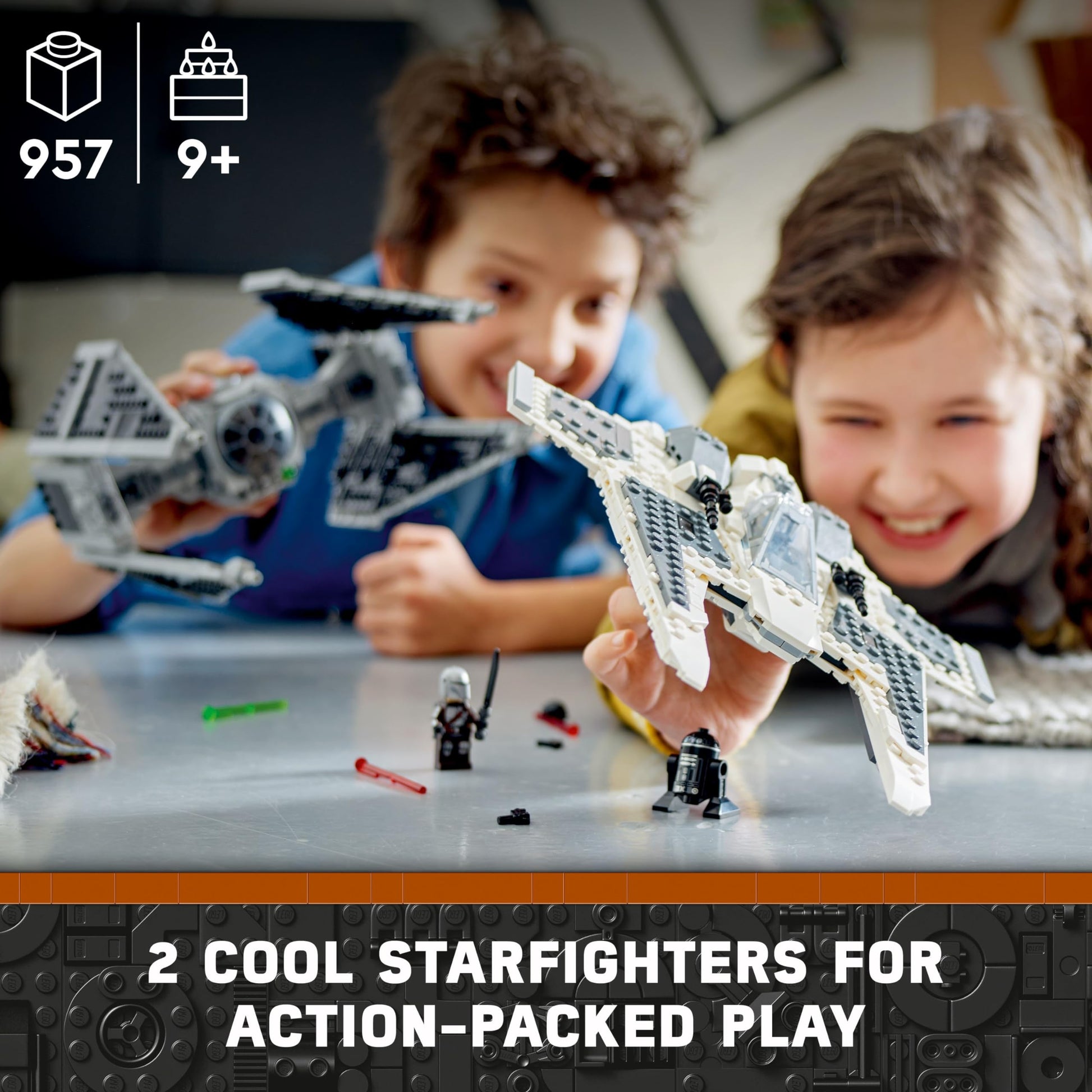 Lego Star Wars Mandalorian Fang Fighter vs. TIE Interceptor 75348 Building Toy Set, Perfect for Ages 9 and Up