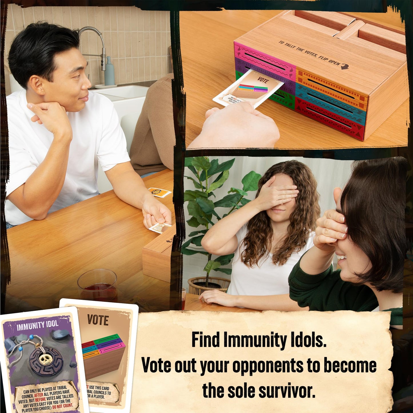 Exploding Kittens Survivor: The Tribe Has Spoken 3-6 Players - Ages 8+ - 30 Minutes to Play - Official Card Game for Survivor Fans - Family Game