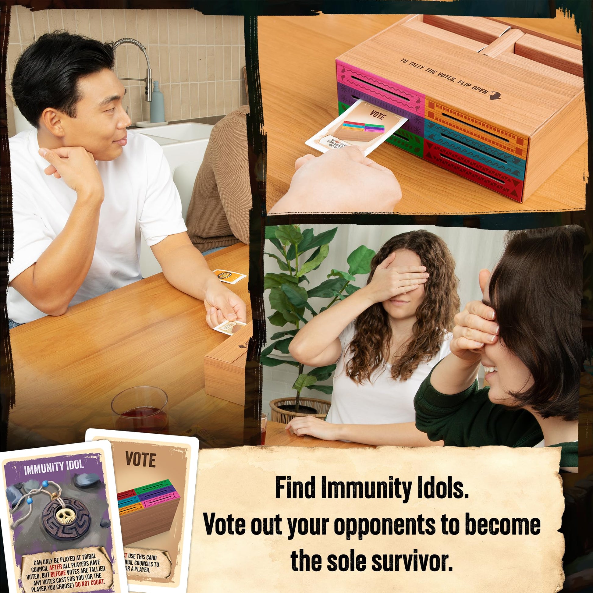 Exploding Kittens Survivor: The Tribe Has Spoken 3-6 Players - Ages 8+ - 30 Minutes to Play - Official Card Game for Survivor Fans - Family Game