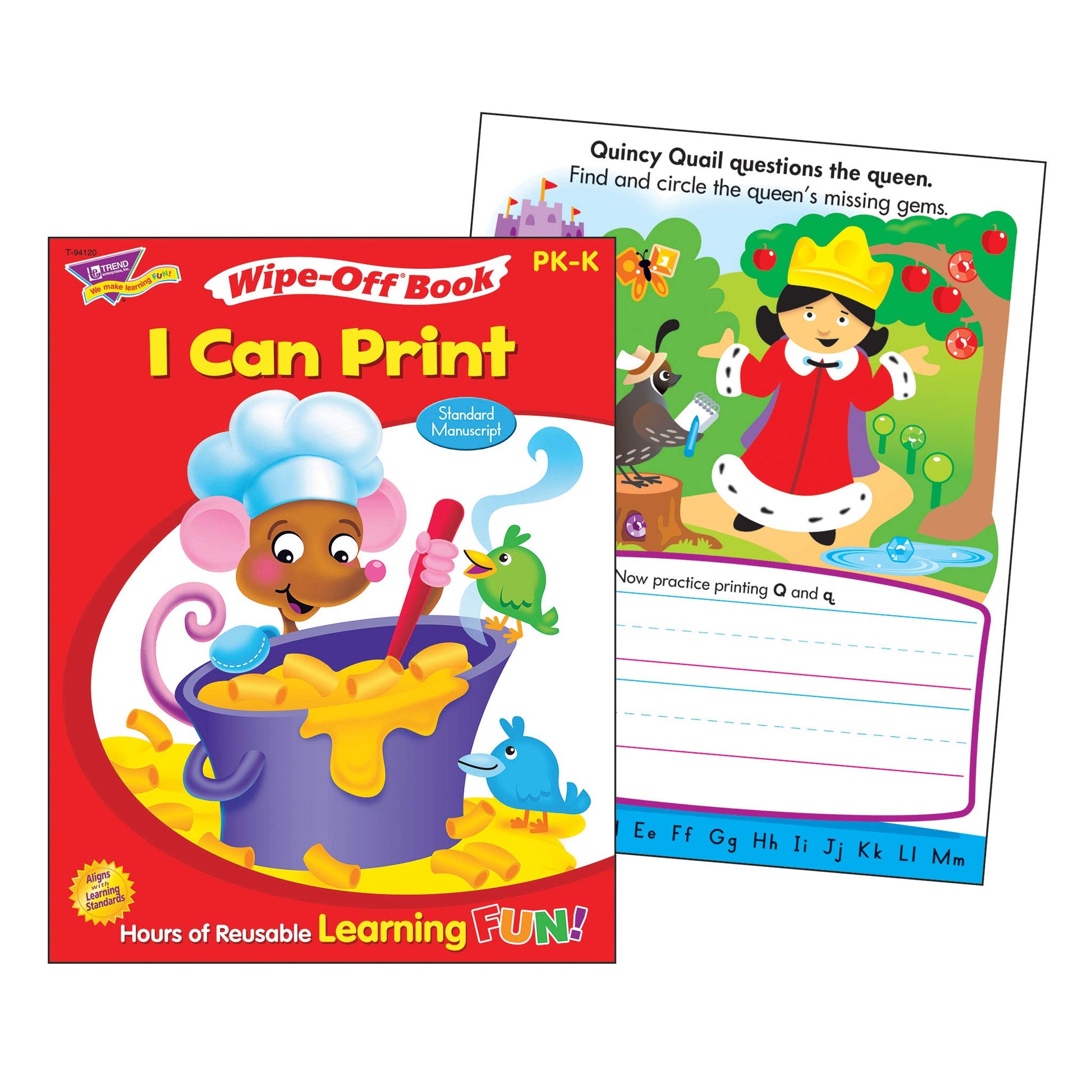 Trend Enterprises Printing Reusable Book & Crayons
