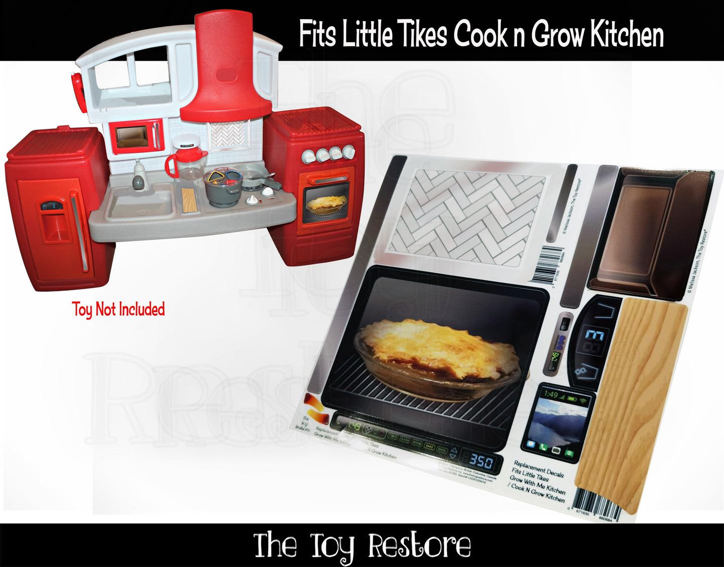 Toy Restore Replacement Stickers Fits Little Tikes Cook N Grow Kitchen with Me