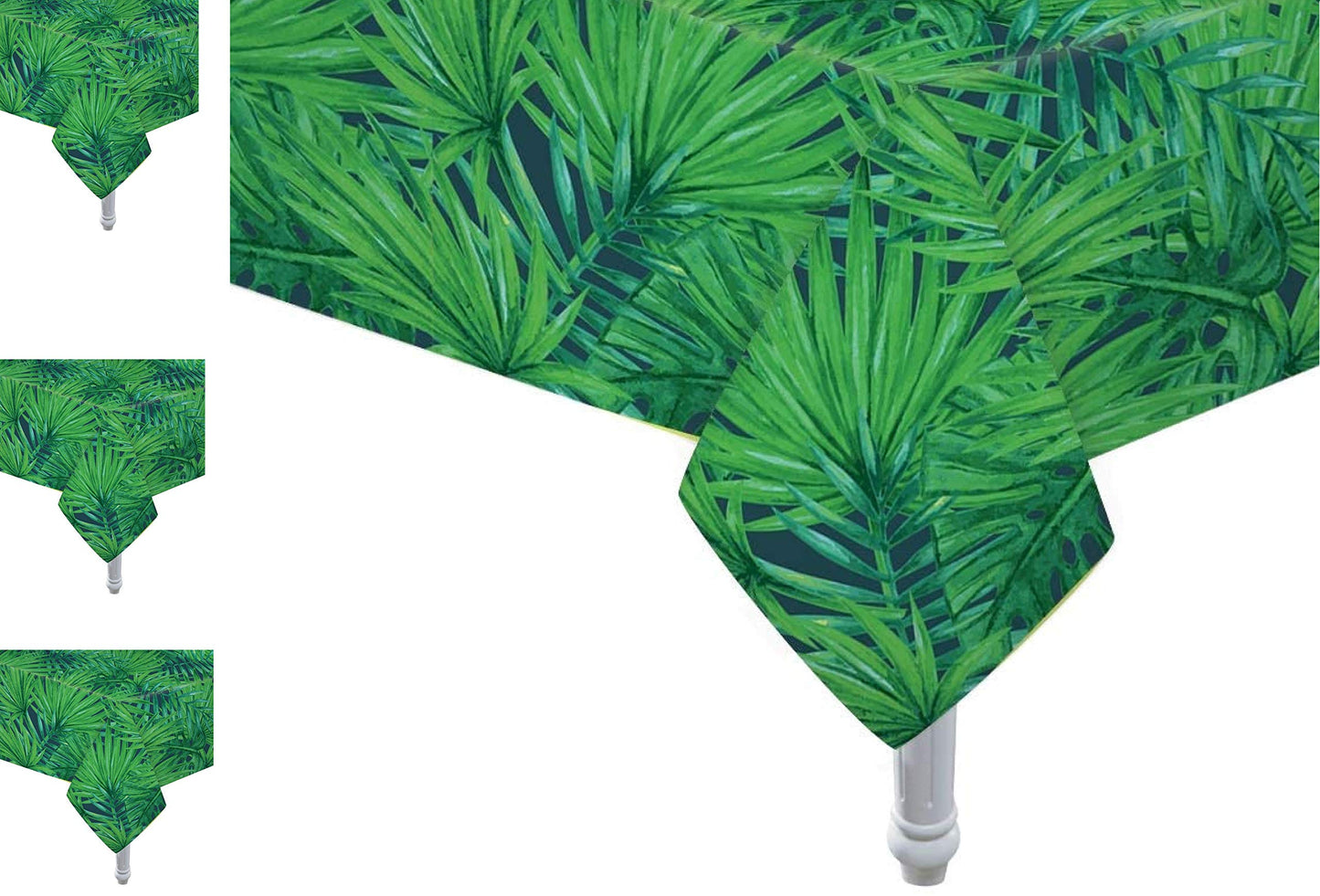 Oojami 4 Pack Safari Jungle Tablecloth Disposable Plastic 54 x 108 in