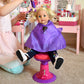 Sophia's Hair Salon Complete 30 Piece Set with Styling Tools, Hair Ties, Brush, Mirror, Blow Dryer, Salon Cape and More for 18" Dolls, Pink/Purple