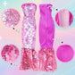 BLIJOLA Doll Clothes 5 Sets Sequins Dresses for 11.5 inch Girl Doll Including 2 Mermaid Clothes Swimwear 1 Evening Dress 2 Casual Dresses Party