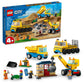 LEGO City Construction Trucks and Wrecking Ball Crane 60391 Building Toy Set for Toddler Kids Ages 4+, Includes 3 Construction Vehicles, an Abandoned