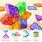 Soyee 102PCS Magnetic Tiles Building Blocks Stem Toys for 3+ Year Old Boys Girls Montessori Toys Toddler Kids Gifts Parents Approved Sensory Toys