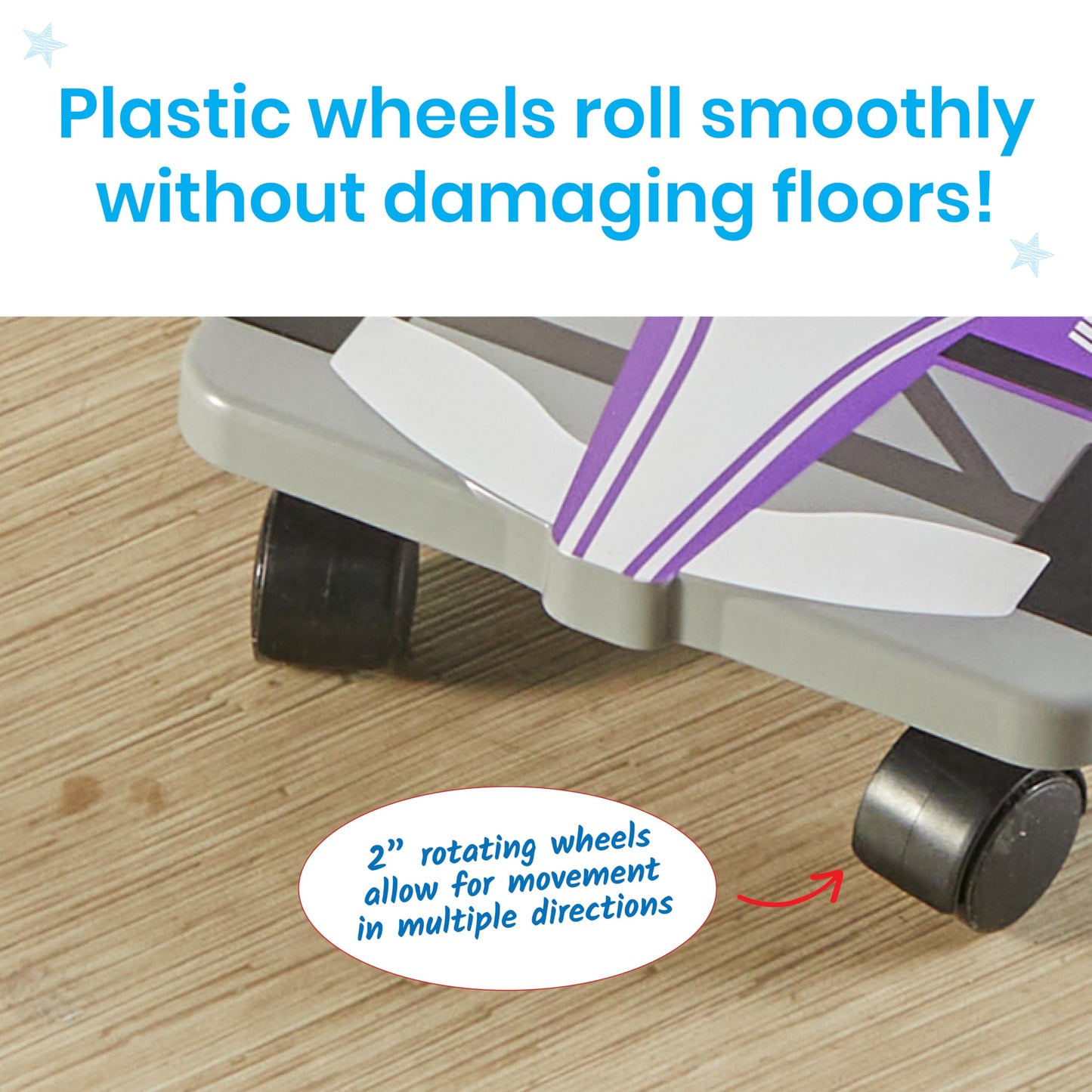 hand2mind Purple Speedway Racer Scooter Board, Gross Motor Toys, Ages 5+