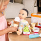 Play Food Sets for Kids Kitchen Toys, Sweet Scoops Ice Cream Playset, Pretend Dessert Set with Cones, Cups, Scooper, Toppings & Container, Toy Food