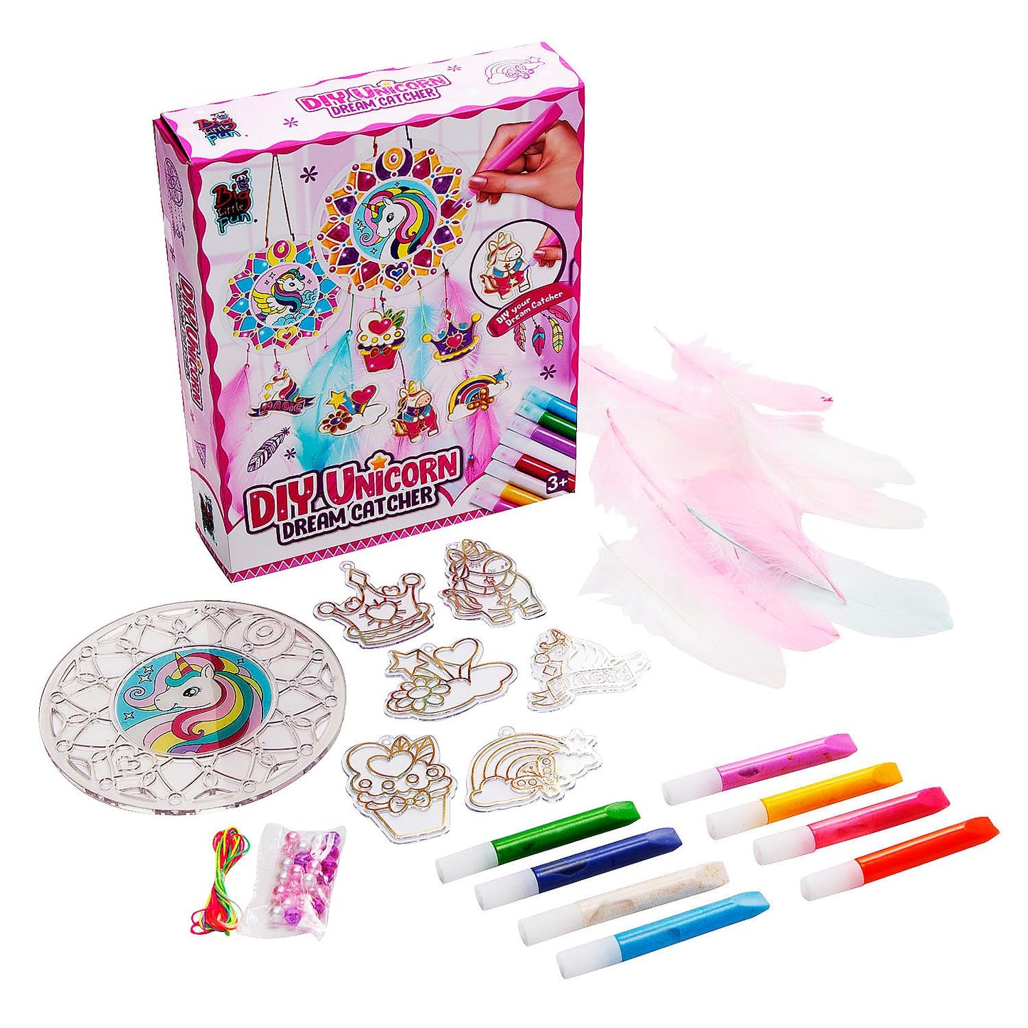 Fun Express DIY Unicorn Dream Catcher Craft Kit, All in One Kids Craft Kit, Birthday and Everday Gifts, Great for Creative Activity for Home