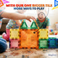 MAGLIVO Mini Magnetic Tiles Travel Set 40 Pcs, Our is W/1 Bigger Tile, Mini Magnetic Tiles with Case for Kids- Travel Magnetiles-Magnet Tiles Travel