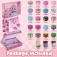 ADAH 216PCS Magnetic Building Blocks for Girls, Pink Princess STEM Toys for Ages 4-8, Creative Educational Building Toys for 3-6 Year Olds, Magic