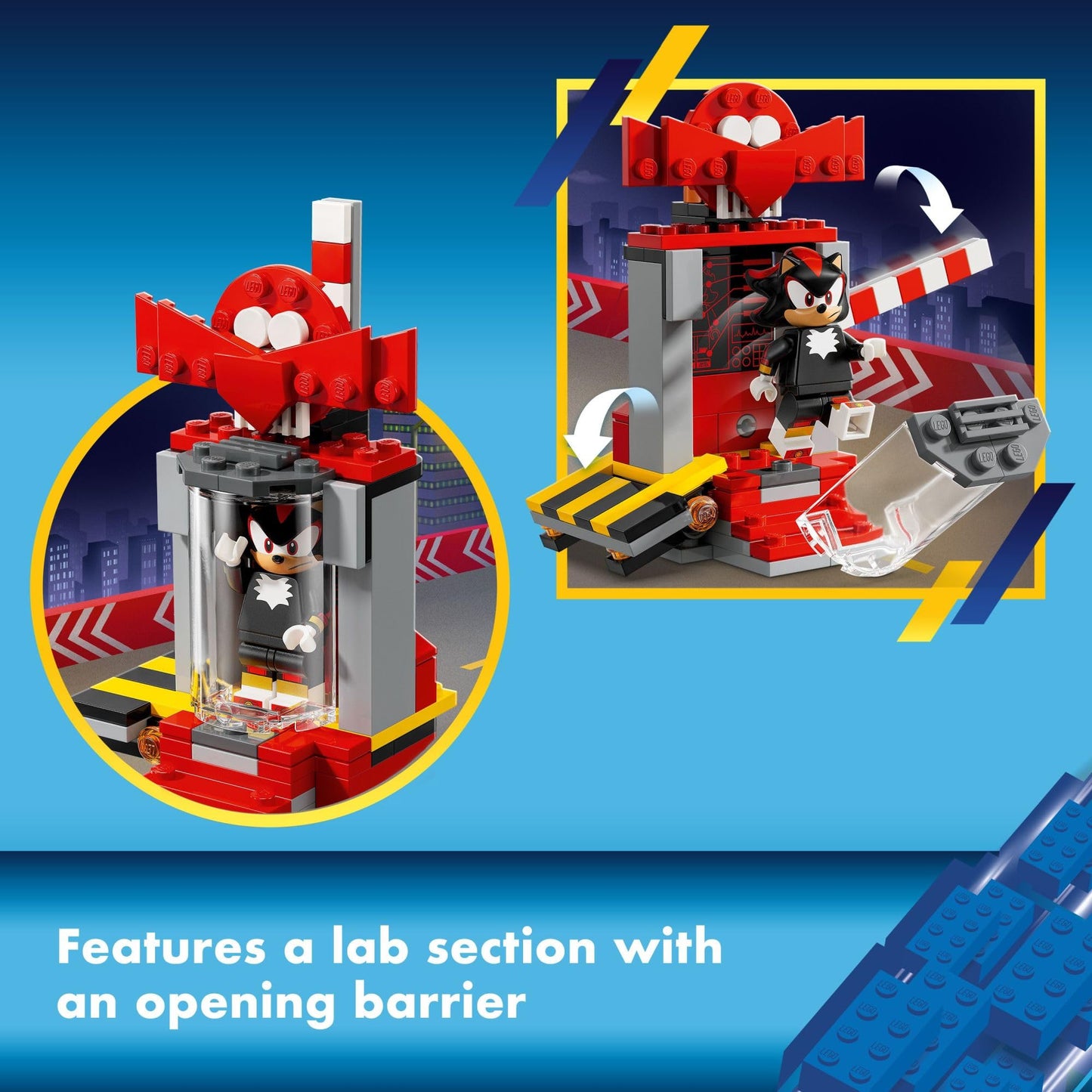 LEGO Sonic The Hedgehog Shadow The Hedgehog Escape Building Set, Motorcycle Toy, Video Game Character Figures, Sonic Toy for Kids, Gift for Gamers