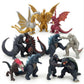 JAYKENIXO 10 Pack NEW Monster Action Figures - Small Dragon & Kaiju Toys with Movable Joints, Dragon VS Kong Creature Playset for Kids, Cake Toppers