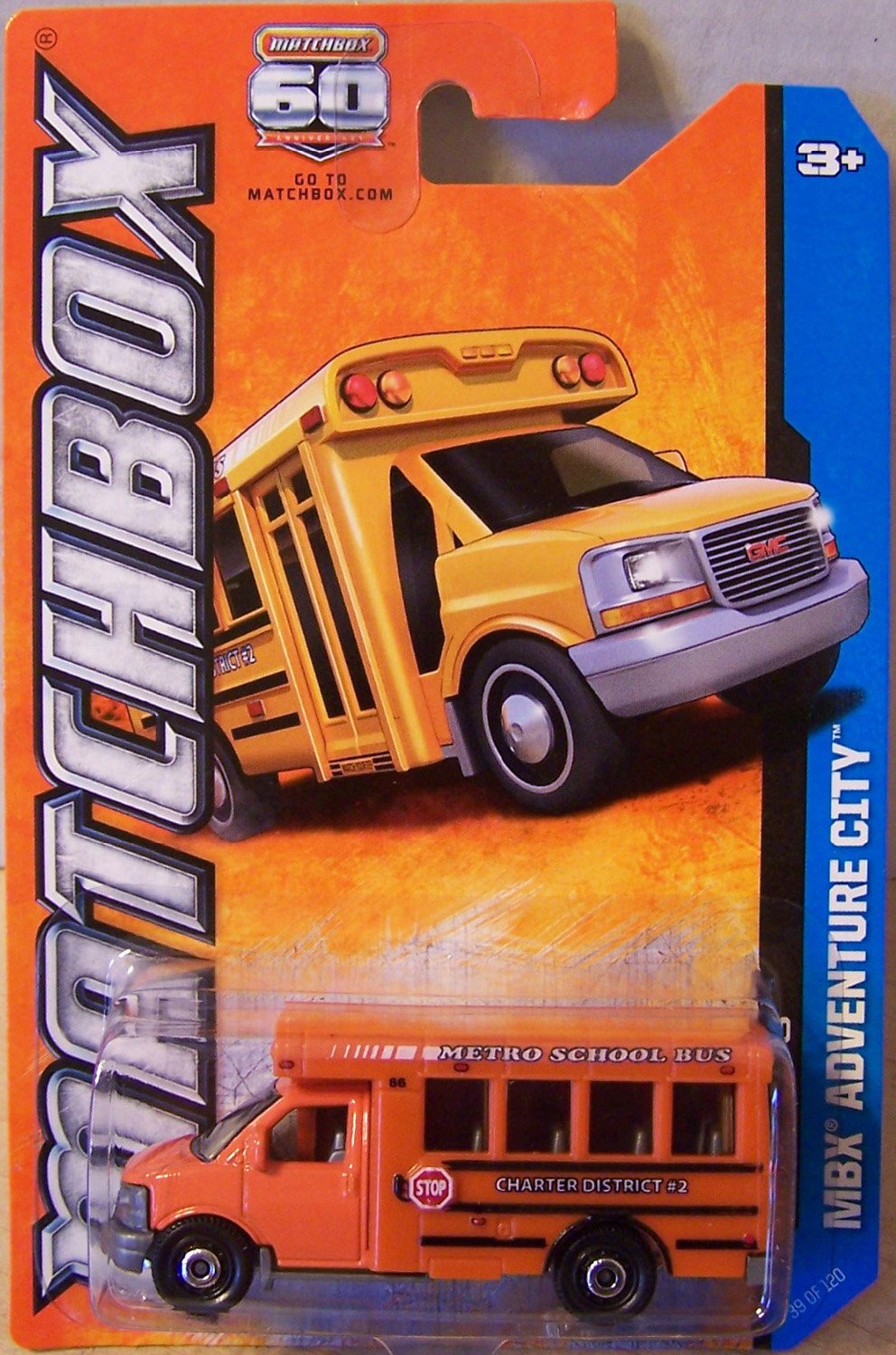 Matchbox City Action GMC School Bus Yellow Detailed Diecast #42 Scale 1/64 Collector