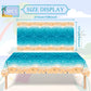 Temicle 3-Piece 54 x 108 Inch Beach Theme Plastic Tablecloth - Summer Ocean Wave and Seashell Design Disposable Rectangle Table Cover for Pool