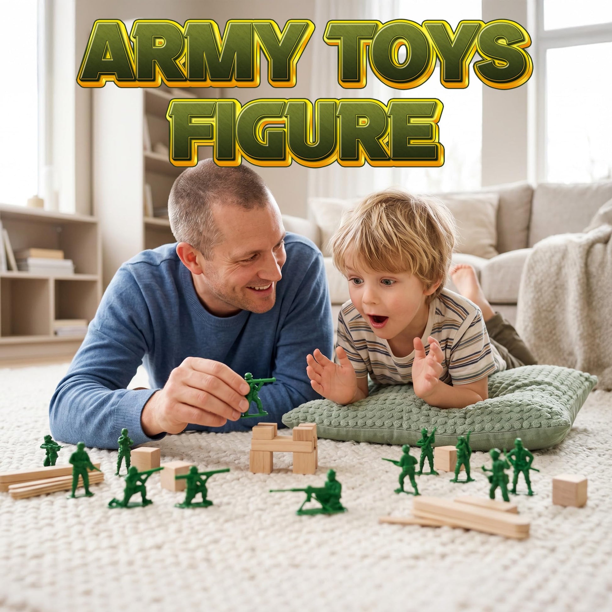 KiddieLoot Green Army Men Toy Soldiers (72 Pack) - Classic Military Action Figures for Kids - Plastic Army Toys Set for Battle Play, Party Favors