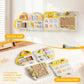 ROBUD Activity Wall Busy Board, Spring Train Montessori Busy Board, 12-in-1 Wooden Sensory Wall Panel, Montessori Sensory Wall Panel for Boys & Girls
