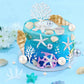 30PCS Starfish Conch Shells Coral Cake Decorations with Ball Beach Themed Ocean Summer Birthday Supplies