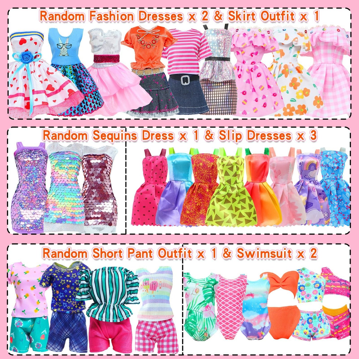 127pcs Doll Clothes Accessories and Closet for 11.5 inch Girl Doll,Dollhouse Wardrobe Storage Fashion Dress Gowns Outfits Swimsuits Tops Bottoms Shoe