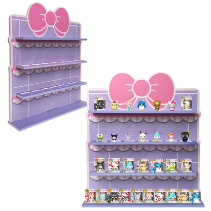 AUFGELD Display Shelf Compatible with Funko Bitty Kitty Series, Kitty Bow Design Organizer for Bitty Pop, Wallmountable Cute Bow Shape, Displays 31