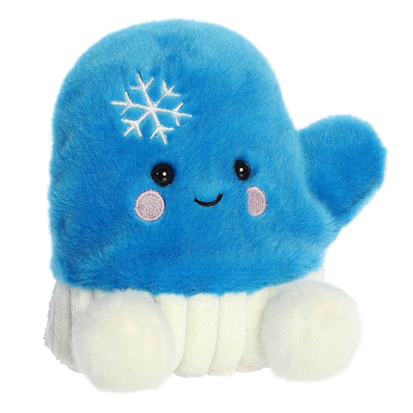 Aurora® Festive Palm Pals™ Merry Mitten™ Stuffed Animal - Pocket-Sized Play - Collectable Fun - Blue 5 Inches