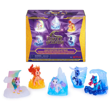Unicorn Academy Magic Gemstone 5-Pack, Dolls & Unicorn Toys, Ages 4+