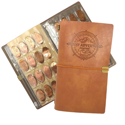Pennybandz The Penny Journal Holds 146 Coins the Ultimate Souvenir Penny Collecting Book for your Coin Collection Holds 128 Pressed Pennies and 18