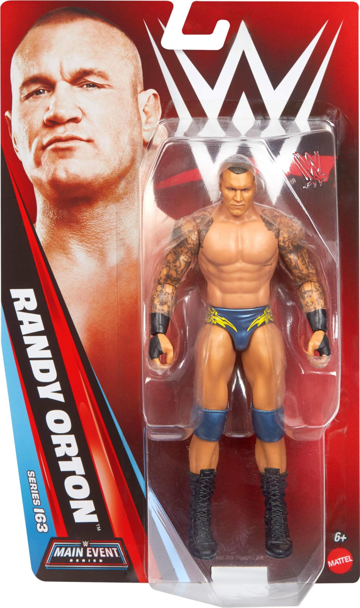 Mattel WWE Randy Orton Action Figure, Main Event Series #163, 6-inch Collectible Superstar with 14 Articulation Points & Life-Like Look