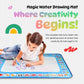 Water Doodle Mat | Mess Free Painting for Toddlers | Doodle Pad for Kids Ages 3-12 | Toddler Drawing Pad with Fillable Pens & Booklet | Fun