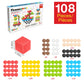 PicassoTiles 108pcs 1” Magnetic Puzzle Cubes Magnet Toys Preschool Construction Building Block Set Sensory Toy Early Education STEM Learning Come