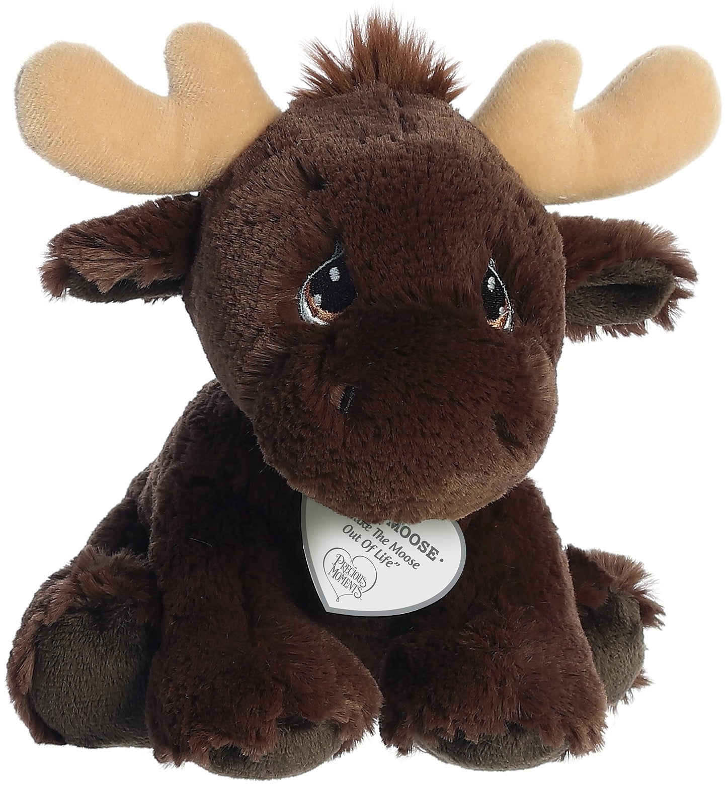 Aurora® Inspirational Precious Moments™ Miles Moose Stuffed Animal - Cherished Memories - Enduring Comfort - Brown 8.5 Inches