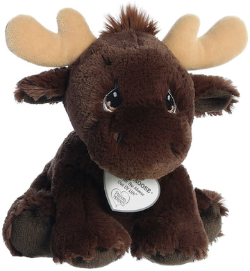Aurora® Inspirational Precious Moments™ Miles Moose Stuffed Animal - Cherished Memories - Enduring Comfort - Brown 8.5 Inches
