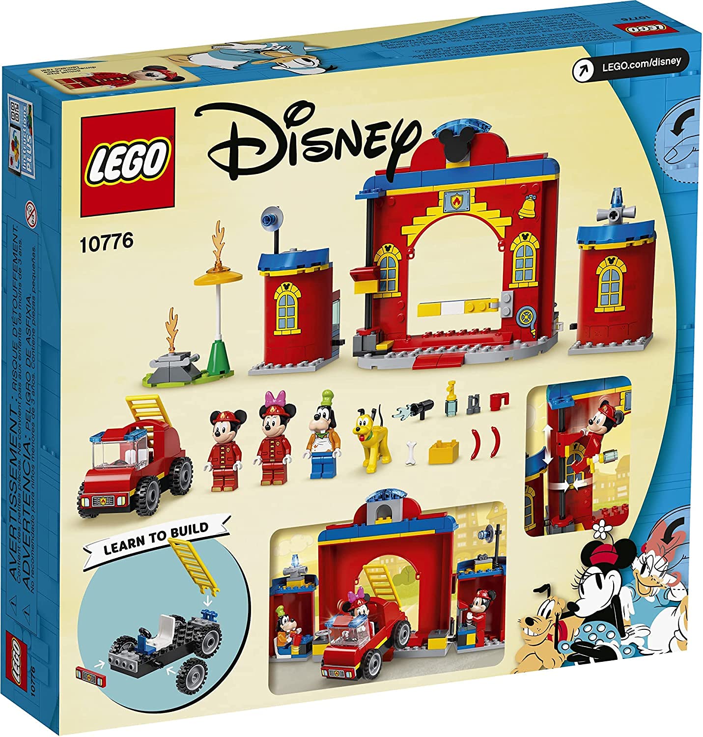LEGO Disney Mickey and Friends - Mickey & Friends Fire Truck & Station 10776 Building Kit; Fun Firehouse Play Set; New 2021 (144 Pieces)