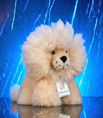 AlpacaNext Alpaca Lion Stuffed Animal Crafted in Luxury Alpaca Wool - Hypoallergenic & Ultra-Soft Toy Perfect for Cute Nursery Decor and a Huggable