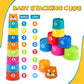 SYUUKH 6 in1 Baby Toys 6-12 Months?Infant Toys 6-12 Months?Incl 12pc Soft Stacking Blocks &Silicone Pull String & Manhattan Ball& 2 Stacking Toys