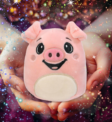 DolliBu Snug Mooshies Pig Stuffed Animal - Wild Life Super Squishy Soft Sensory Plush Toy for Girls and Boys, Cute Small Kids Plush Animal Friend